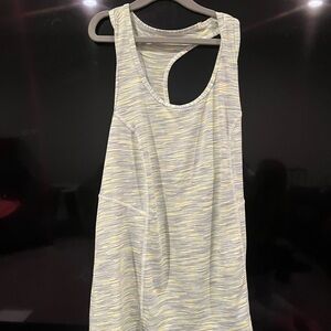 Striped Yellow and Green Women's Tank Top